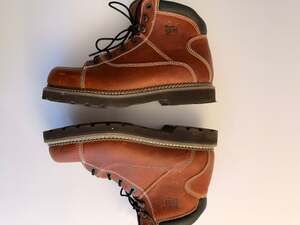 Work N Sport Leather Work Boots Mens 12 D Brown 9358 (307_R)
